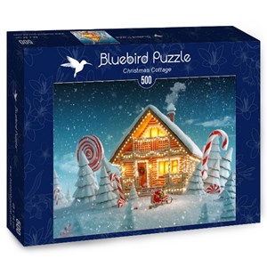 Bluebird Puzzle (70365) - "Christmas Cottage" - 500 pieces puzzle