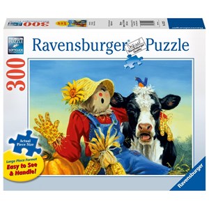 Ravensburger (13222) - Linda Picken: "Barnyard Duet" - 300 pieces puzzle