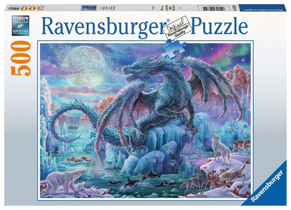 Ravensburger (14839) - "Mystical Dragons" - 500 pieces puzzle
