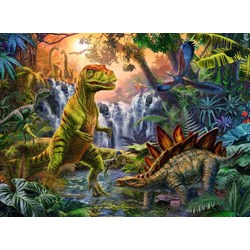 Ravensburger (12888) - "The Dinosaur Oasis" - 100 pieces puzzle