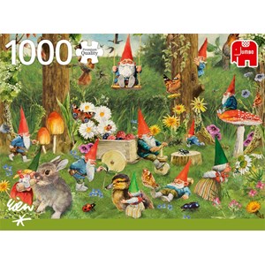 Jumbo (18841) - "Gnomes at the rien" - 1000 pieces puzzle