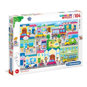 Clementoni (27114) - "In the City" - 104 pieces puzzle