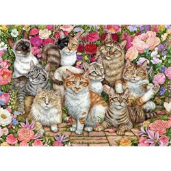 Falcon (11246) - "Floral Cats" - 1000 pieces puzzle