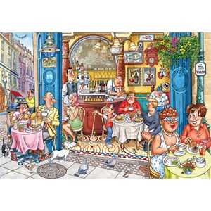 Jumbo (19179) - "Mystery 18, Grabbing a quick bite!" - 1000 pieces puzzle