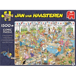 Jumbo (19077) - Jan van Haasteren: "Clash of the Bakers" - 1500 pieces puzzle
