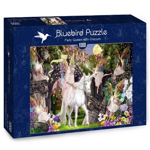 Bluebird Puzzle (70114) - "Fairy Queen with Unicorn" - 1000 pieces puzzle