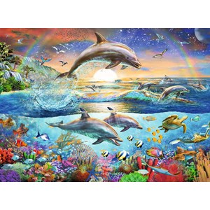 Ravensburger (12895) - "Dolphin Paradise" - 300 pieces puzzle