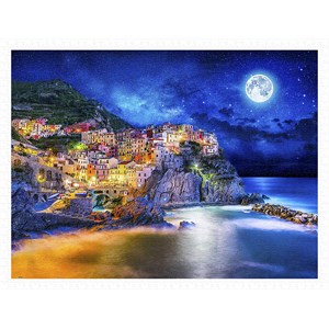 Pintoo (H2056) - "Starry Night of Cinque Terre, Italy" - 1000 pieces puzzle