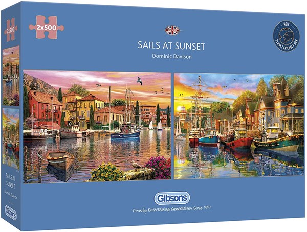 Gibsons (G5054) - Dominic Davison: "Sails at Sunset" - 500 pieces puzzle