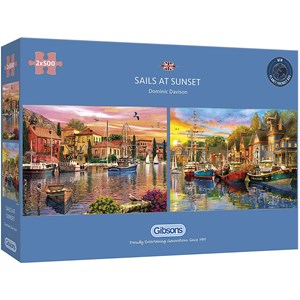 Gibsons (G5054) - Dominic Davison: "Sails at Sunset" - 500 pieces puzzle