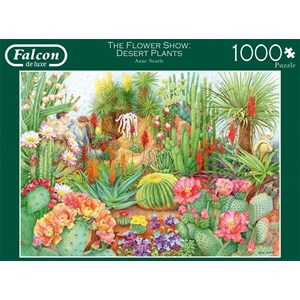 Falcon (11254) - Anne Searle: "The Flower Show, Desert Plants" - 1000 pieces puzzle