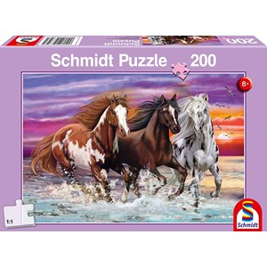 Schmidt Spiele (56356) - "Trio of Wild Horses" - 200 pieces puzzle