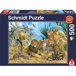 Schmidt Spiele (58372) - "Big Cats" - 500 pieces puzzle