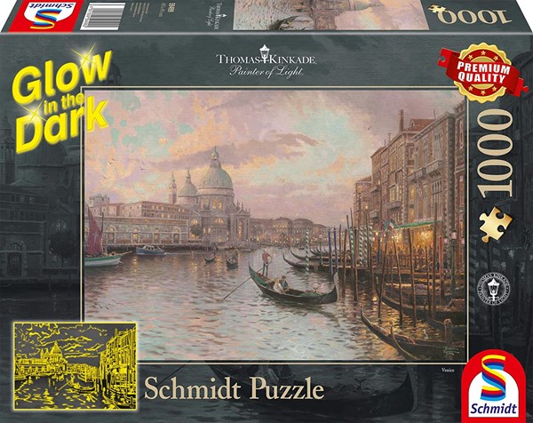 Schmidt Spiele (59499) - Thomas Kinkade: "In The Streets of Venice" - 1000 pieces puzzle