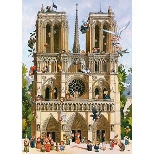 Heye (29905) - Jean-Jacques Loup: "Vive Notre Dame!" - 1000 pieces puzzle