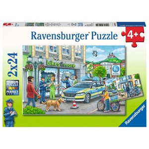 Ravensburger (05031) - "Police at Work" - 24 pieces puzzle