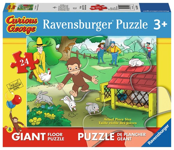Ravensburger (05549) - "Curious George, Fun Giant" - 24 pieces puzzle