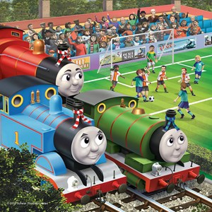 Ravensburger (08037) - "Thomas Watches Soccer" - 49 pieces puzzle