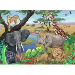 Ravensburger (09600) - "Safari Animals" - 60 pieces puzzle
