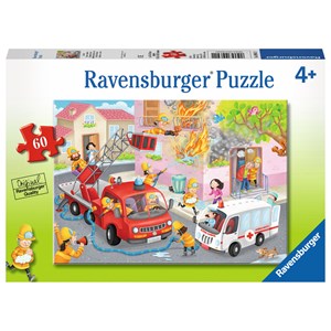Ravensburger (09641) - "Firefighter Rescue!" - 60 pieces puzzle