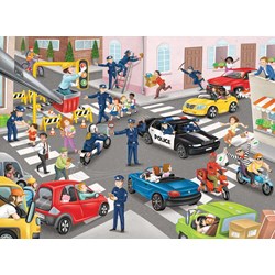Ravensburger (10401) - "Police Patrol" - 100 pieces puzzle