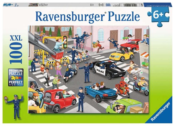 Ravensburger (10401) - "Police Patrol" - 100 pieces puzzle