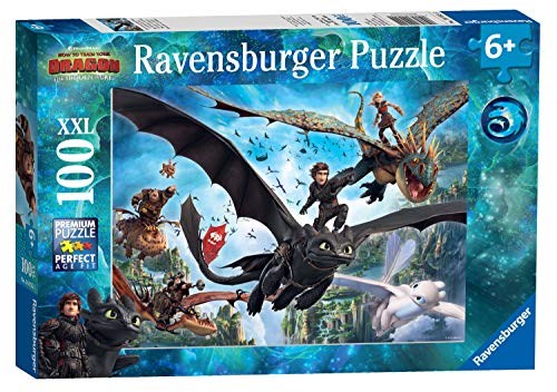 Ravensburger (10955) - "How to Train Your Dragon 3" - 100 pieces puzzle