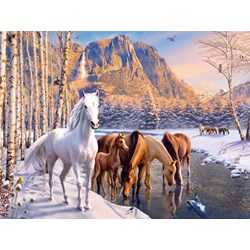 Ravensburger (12690) - "Winter Horses" - 200 pieces puzzle