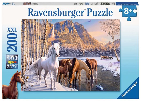 Ravensburger (12690) - "Winter Horses" - 200 pieces puzzle
