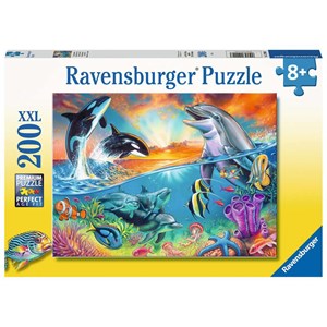 Ravensburger (12900) - "Ocean Dwellers" - 200 pieces puzzle