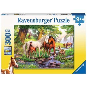 Ravensburger (12904) - "Horses by The Stream" - 300 pieces puzzle