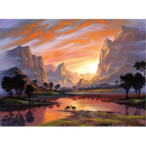 Ravensburger (14833) - "Tranquil Sunset" - 500 pieces puzzle