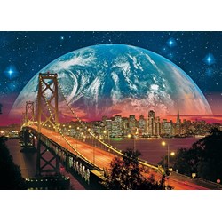 Ravensburger (14953) - "Planet Over San Francisco" - 204 pieces puzzle