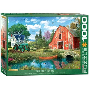 Eurographics (6000-5526) - Dominic Davison: "The Red Barn" - 1000 pieces puzzle