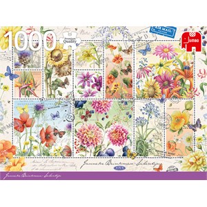 Jumbo (18812) - Janneke Brinkman: "Flower Stamps Summer" - 1000 pieces puzzle
