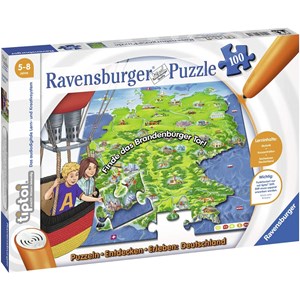 Ravensburger (00831) - "Tiptoi, Puzzlen, Entdecken, Erleben, Deutschland" - 100 pieces puzzle