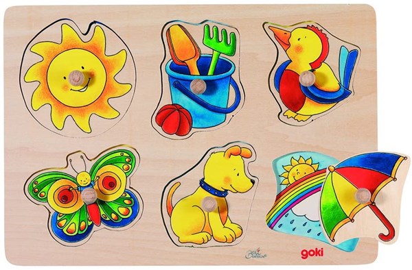 Goki (57930) - "Stacking Sun & Moon" - 6 pieces puzzle