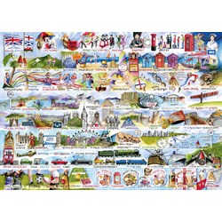 Gibsons (G7100) - Val Goldfinch: "Cream Teas & Queuing" - 1000 pieces puzzle