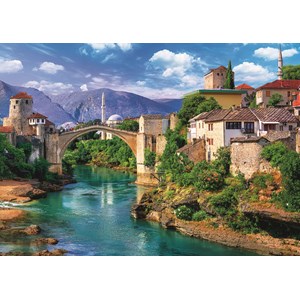 Trefl (37333) - "Old Bridge in Mostar, Bosnia and Herzegovina" - 500 pieces puzzle