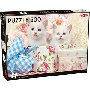 Tactic (55256) - "White Kittens" - 500 pieces puzzle