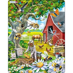 Larsen (US39) - "Busy Bees and the Beekeeper" - 53 pieces puzzle