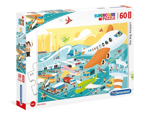 Clementoni (26447) - "The Big Airport" - 60 pieces puzzle