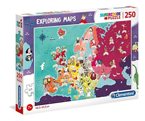 Clementoni (29061) - "Exploring Maps" - 250 pieces puzzle