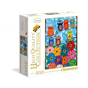 Clementoni (95978) - "Cute Little Owls" - 500 pieces puzzle