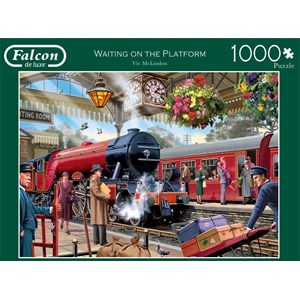 Falcon (11250) - Victor McLindon: "Waiting on the Platform" - 1000 pieces puzzle