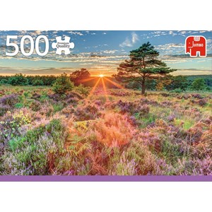 Jumbo (18524) - "Heather at Sunset" - 500 pieces puzzle