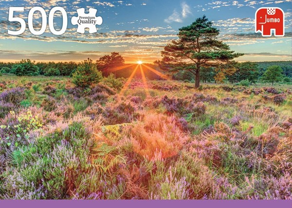 Jumbo (18524) - "Heather at Sunset" - 500 pieces puzzle