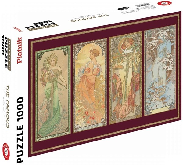 Piatnik (5576) - Alphonse Mucha: "The seasons" - 1000 pieces puzzle
