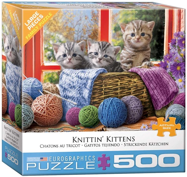 Eurographics (8500-5500) - "Knittin' Kittens" - 500 pieces puzzle
