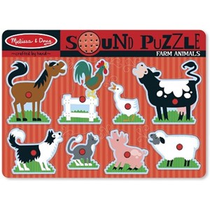 Melissa and Doug (10726) - "Farm Animals, Sound Puzzle" - 8 pieces puzzle